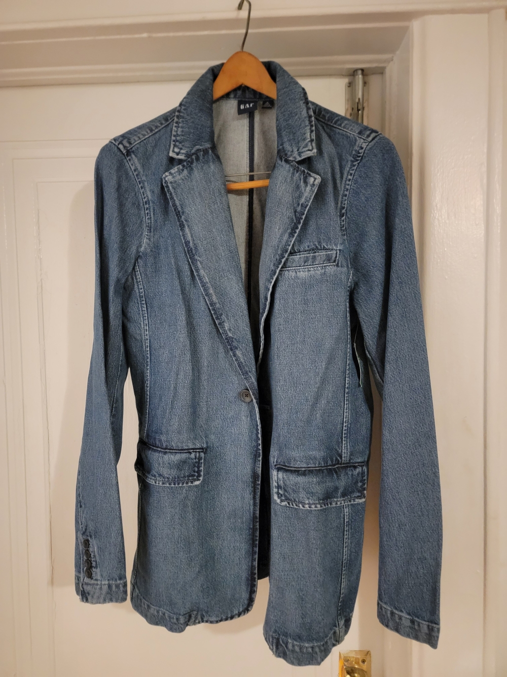 GAP Light Blue Denim Blazer